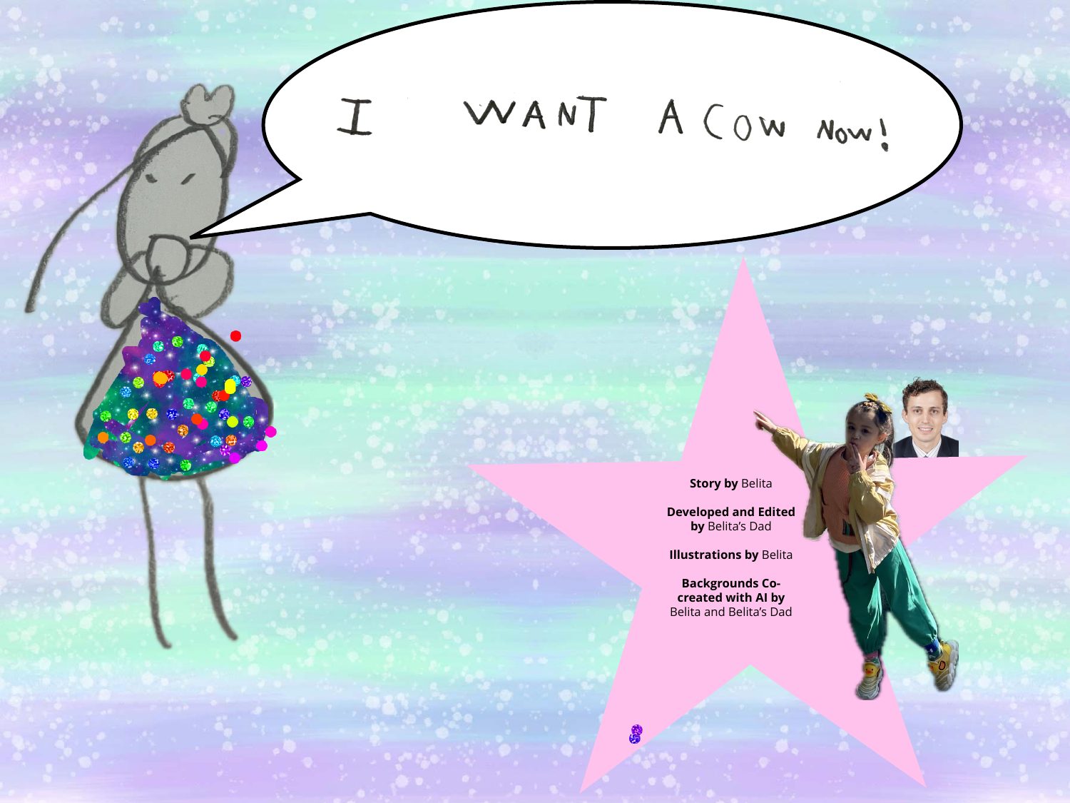 Cover page for I Want a Cow Now! by Belita
